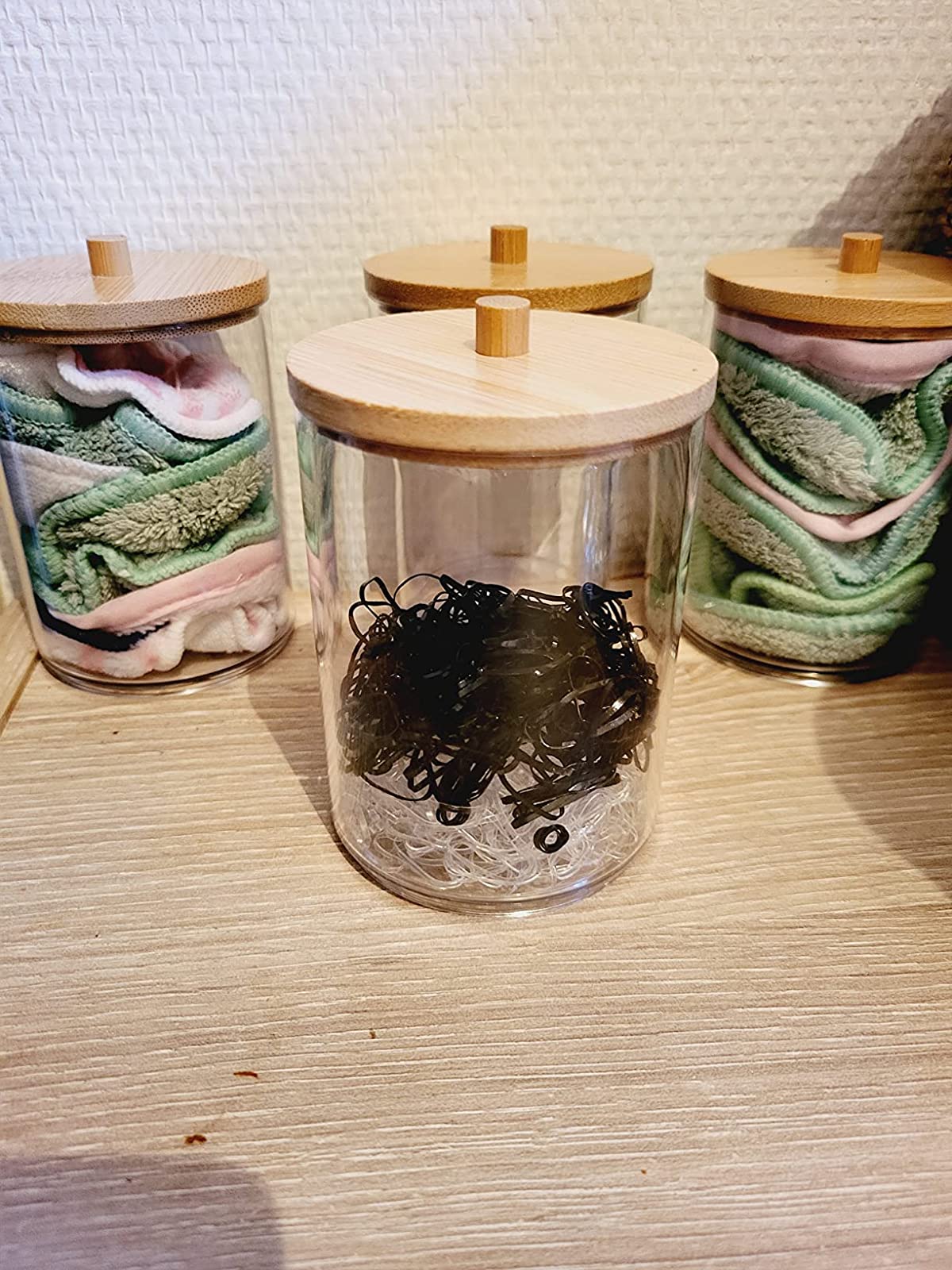 Organizer Trucco Acrilico - Portabatuffoli Con Coperchio - 4 Scomparti Trasparenti - Foto 12