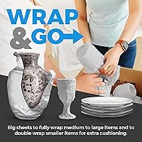 Vista 4 de Bryco Goods Hojas de papel de embalaje de papel de periódico para mudanzas, 1.5 libras, 50 hojas de papel de periódico, envoltura y protección