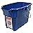 Rubbermaid Roughneck Square Bucket 14-Quart Blue Comfortable/Durable Pour Handle Sturdy Pail Bucket for Household Cleaning/Mopping