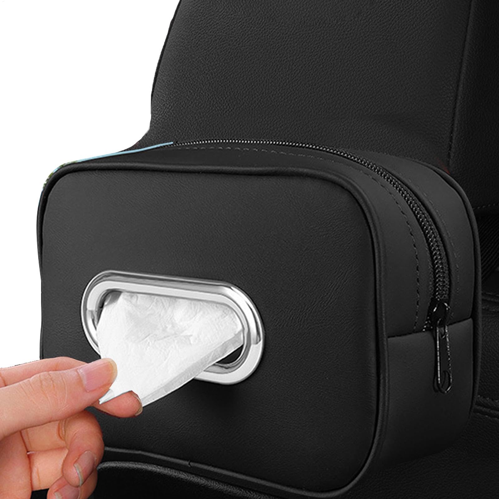 Soporte para pañuelos para automóvil, Caja para pañuelos para automóvil - Cajas de pañuelos de cuero PU para automóviles,Soporte para pañuelos para visera de coche, funda para pañuelos para asiento tr