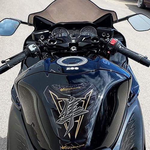 Miniatura 5 de Calcomanía de motocicleta 3D para tanque, calcomanía de protección para Suzuki Hayabusa GSX1300R 2019-2022 (gris)