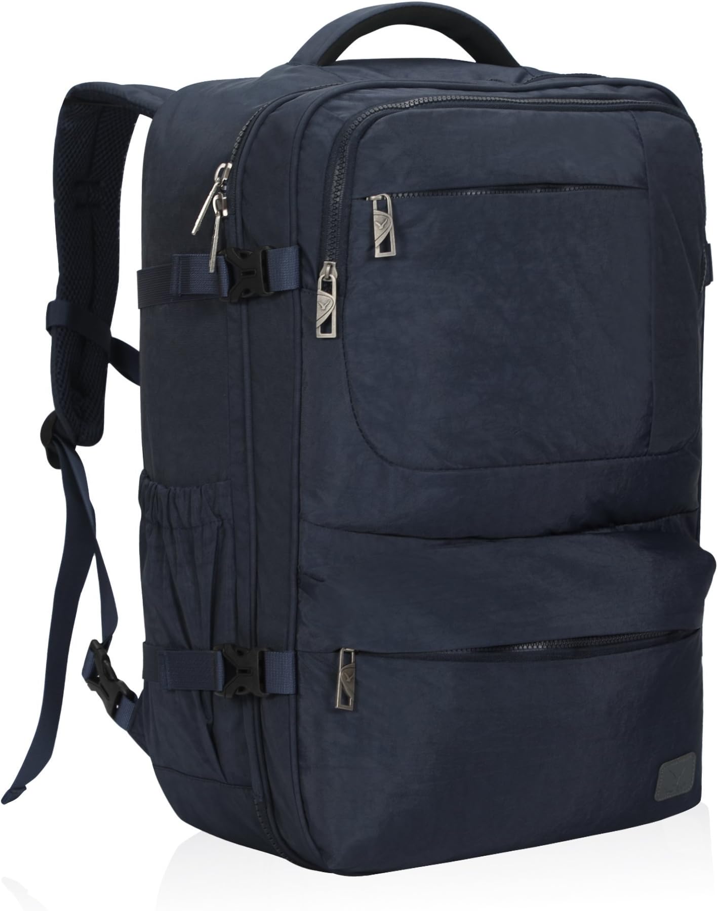 Hynes Eagle44L Carry on Backpack Flight Approved Compression Travel Pack Cabin Bag, Dark Blue