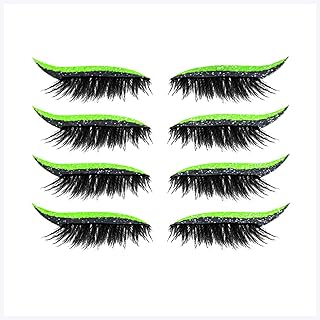 4 Pairs Eyeliner Eyelash Stickers Reusable Wa...
