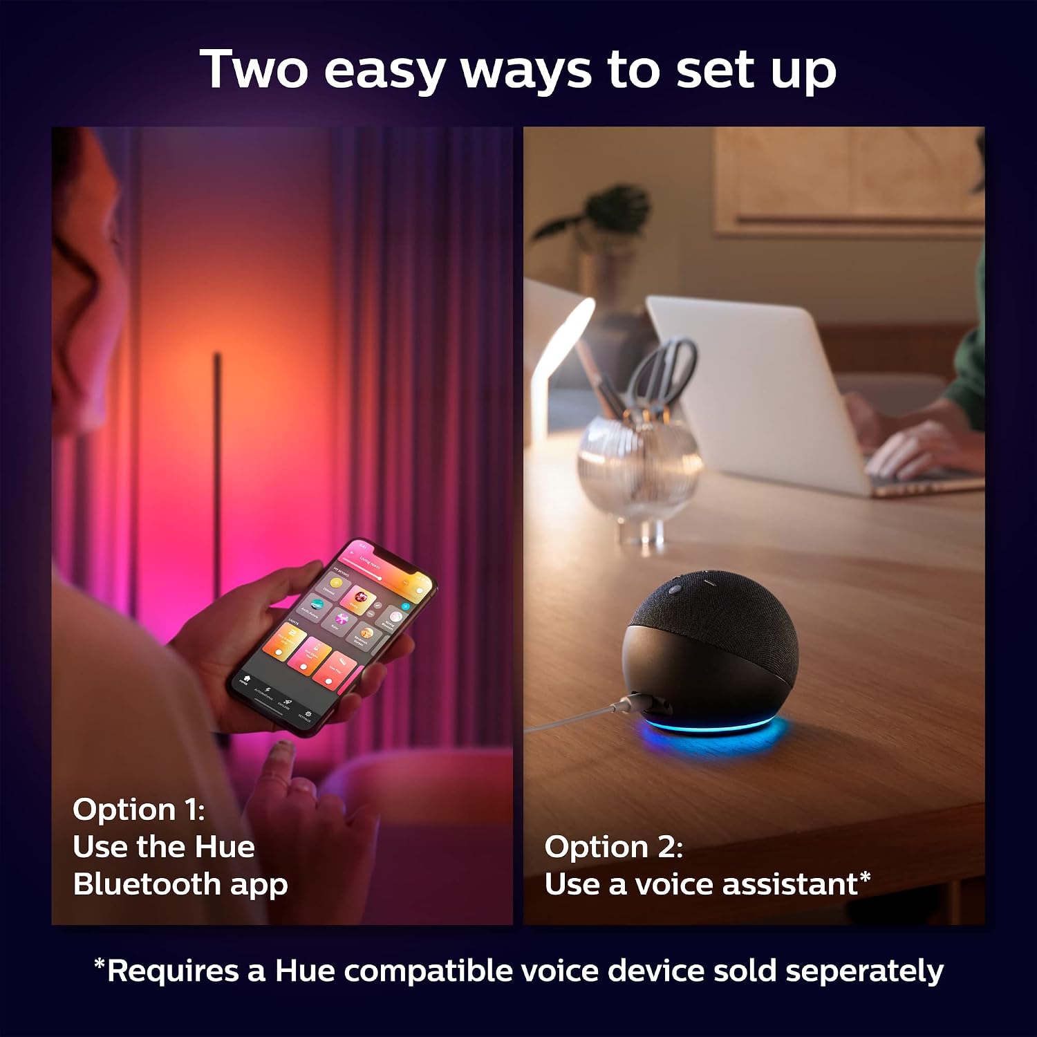 Philips Hue Gradient Signe Table Lamp, Compatible with Alexa, Apple Homekit and Google Assistant, Bluetooth Compatible, Flowing Multicolor Effect, White