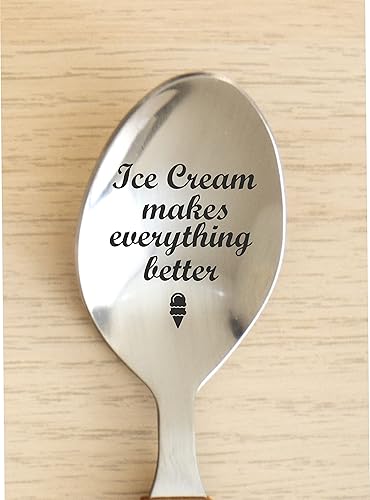 Miniatura 8 de Helado hace que todo sea mejor, regalo de cuchara grabada para marido, esposa, regalo para él, su cumpleaños, plata WFR_ICE-BTR21 WFR_ICE_BTR