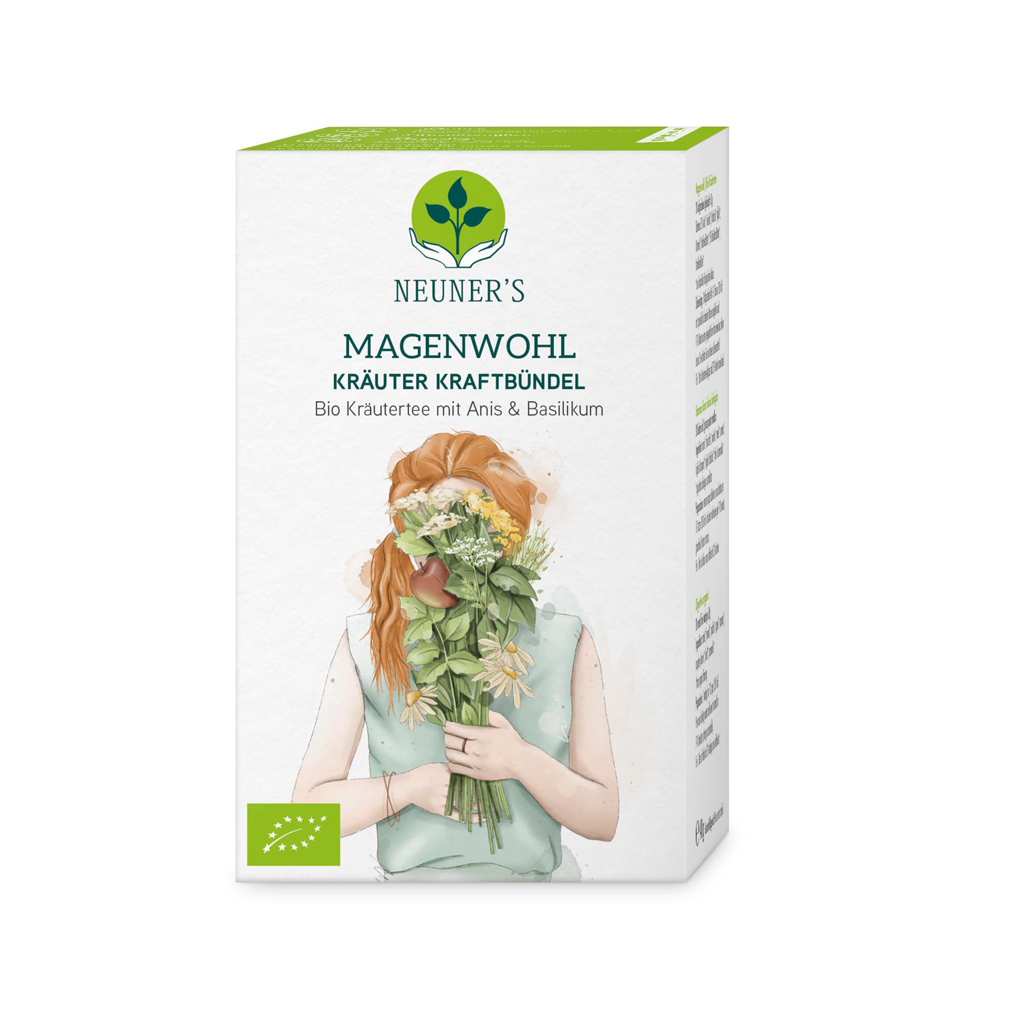 NEUNERs Magenwohl Bio Kräutertee – 9 x 20 Teebeutel Wohltuende Bio Teemischung mit Anis, Fenchel, Kümmel, Basilikum & Kamille – Magenschonend & Natürlich