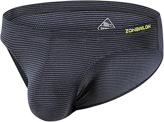 ZAIGGUT Men's Stripes Briefs Comfortable Breathable Low Rise Bulge Enhancing Pouch Stretch Smooth Comfy Tagless Underwear