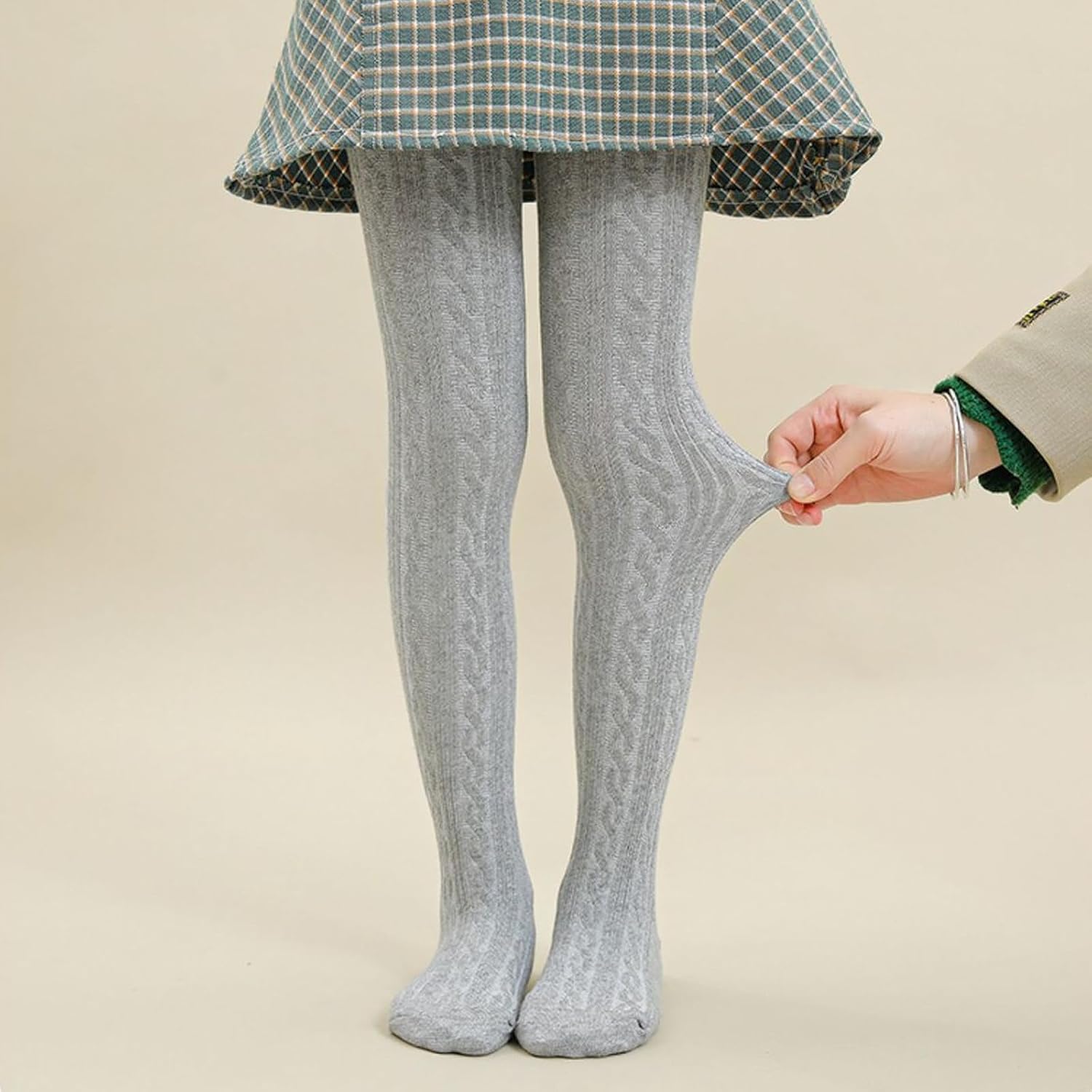 Looching 5 Pack Baby Toddler Girls Cute Cable Knit Cotton Tights Pantyhose Leggings Stocking Pants - Image 7