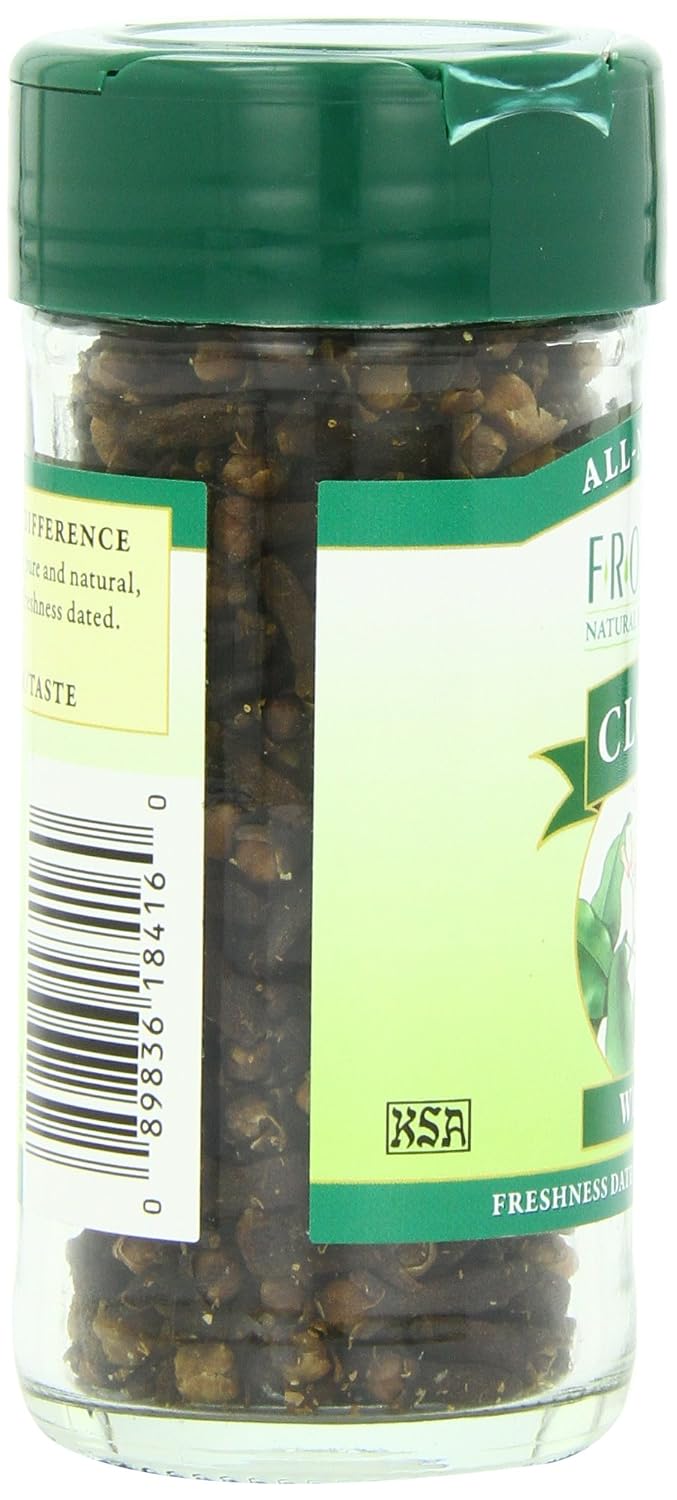 Frontier Whole Cloves, 1.36-Ounce Jar, Hand-Selected, Intensely Aromatic & Richly Flavored, Non GMO, Non ETO