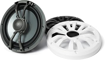SoundExtreme Marine Grade Wired Powersports Waterproof 500 Watt 8.0-inch 2-Way Cone Passive Speakers with Multi-Color LED Lighting 2-pc Set