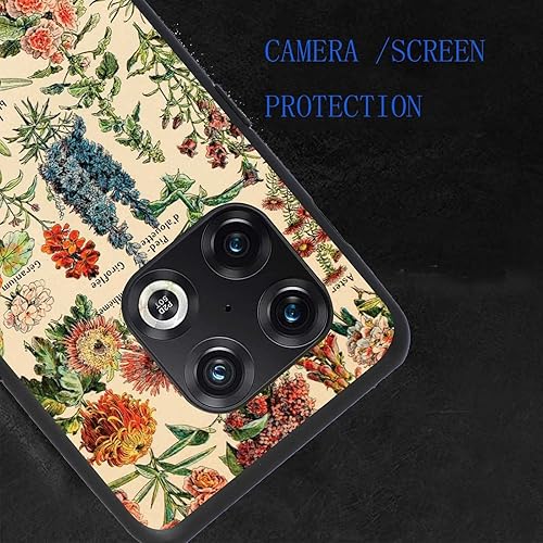 Miniatura 2 de dondong tuneeve Funda compatible con OnePlus 10 Pro 5G, diseño de ilustración de flores silvestres de jardín botánico de primavera, diseño de