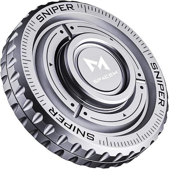 Fidget Spinner 2-in-1 Toy For Adults Kids, Metal Fidget Toy With Stainless Steel Bearing For High Speed Silent Spin & Sliding Sensory Haptic, ADHD Autism Stress Relief Anxiety Reducer For Office Desk