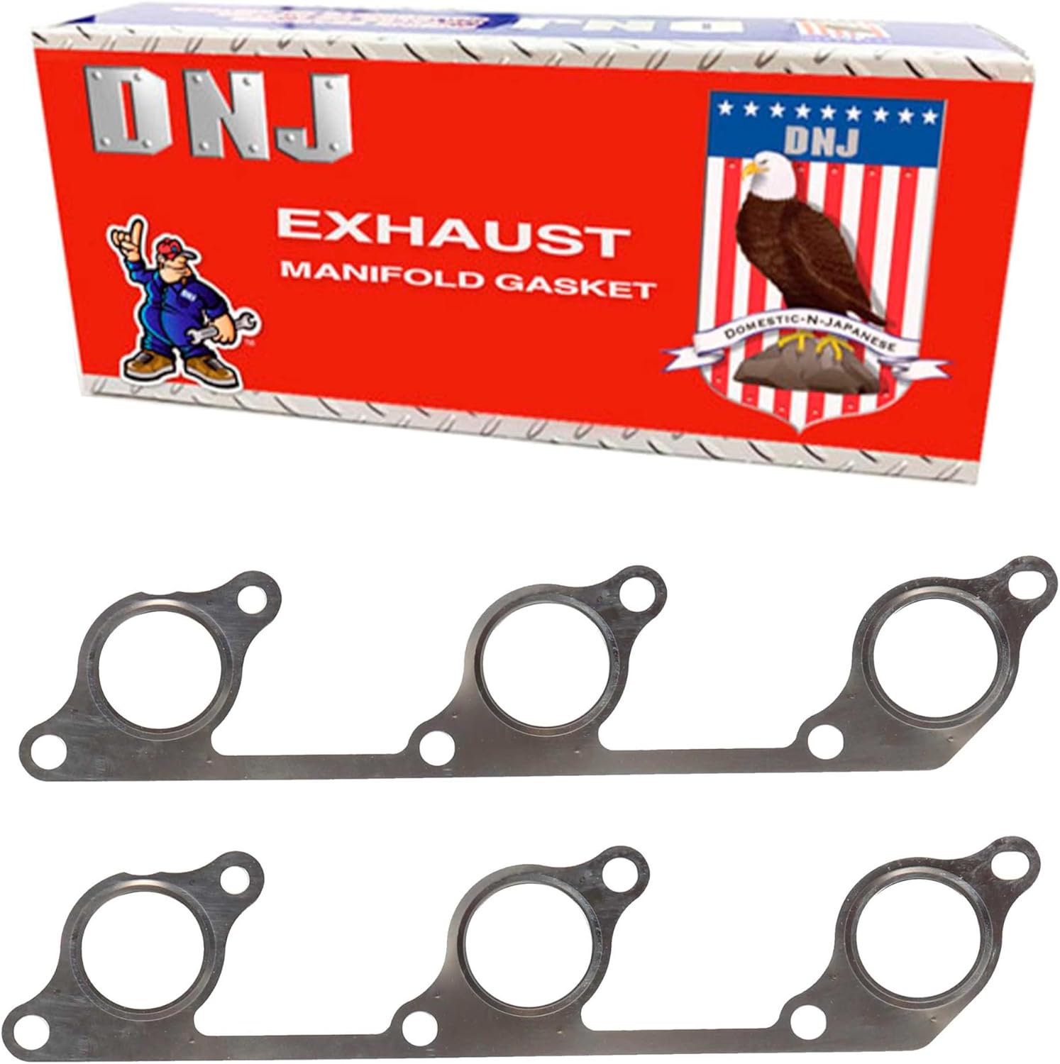 DNJ EG428 Exhaust Manifold Gasket Set for 1997-2011 Ford, Land Rover, Mazda, Mercury B4000, Explorer, Explorer Sport 4.0L V6 12V SOHC 245cid