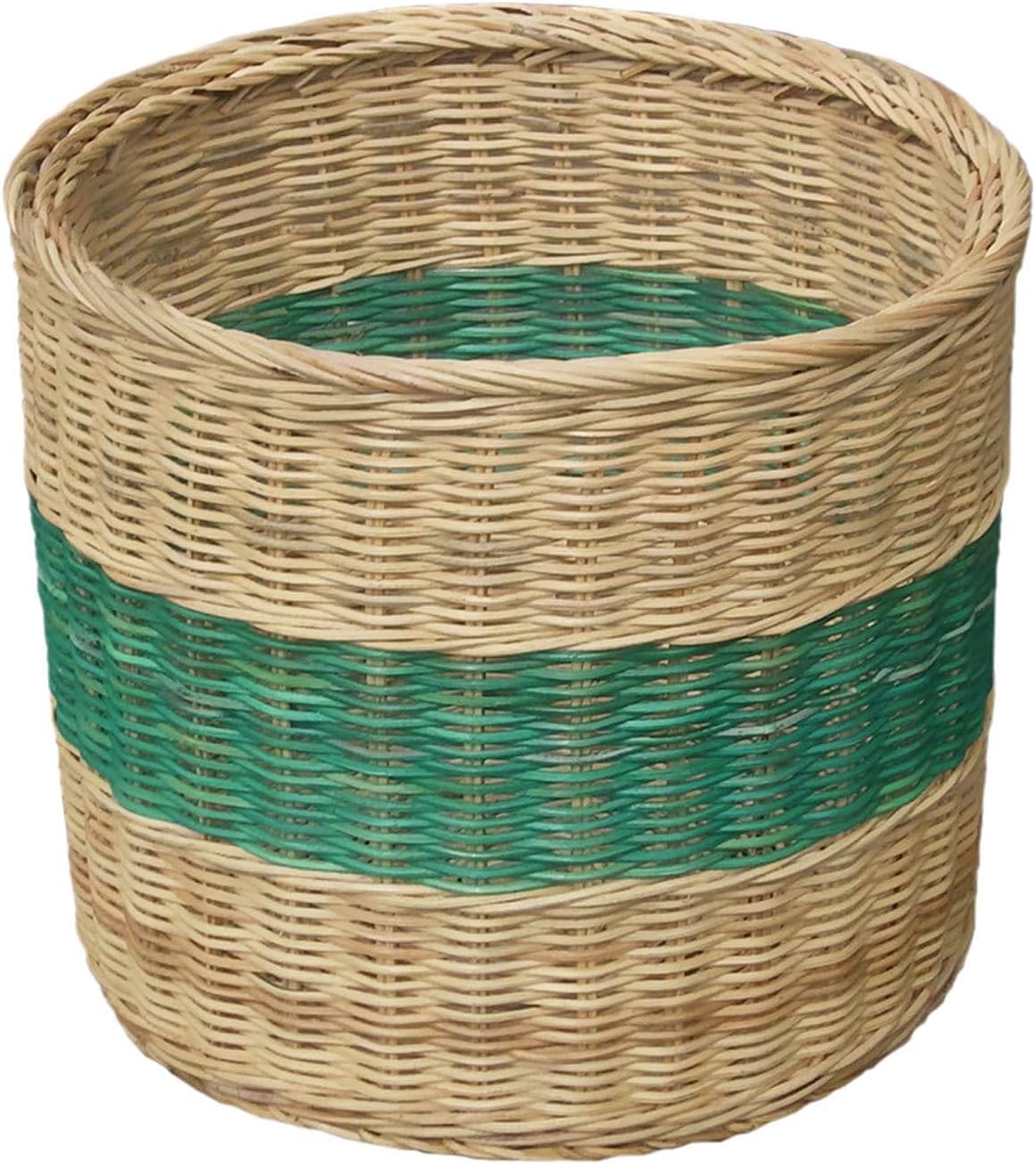 D-Art Collection Traditional Wicker/Rattan Magazine Basket in Natural