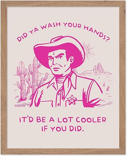 Miniatura 46 de Poster Master Póster con texto en inglés "You've Yeed Your Last Haw", estampado retro de vaquero rosa, arte occidental, arte moderno, arte del