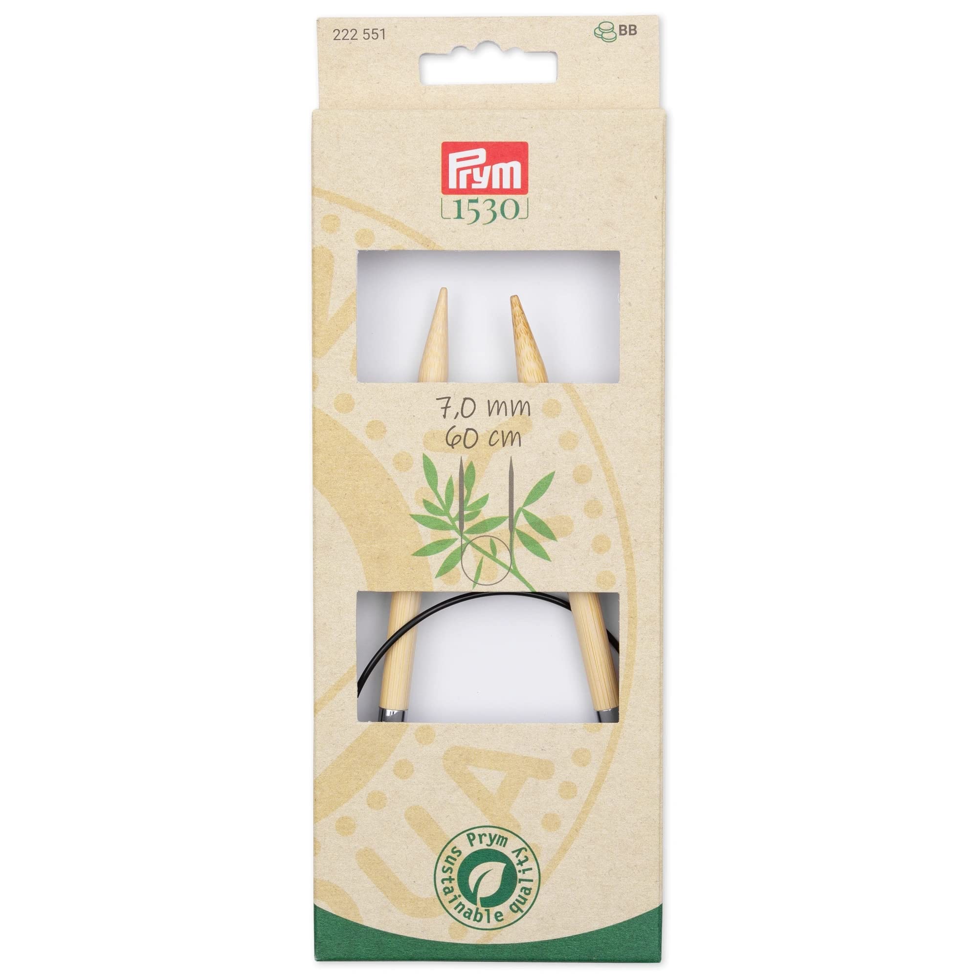 Prym - Prym 1530 Bamboo Circular (60cm, 7.00mm) Needle - 5 Pieces
