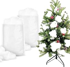 YUNSTK Kunstschnee Dekoschnee Weihnachten Künstlicher Schnee, Faser Flauschig Schneewatte, Watte Deko Schnee Innen Fake Schnee für Weihnachtsbaum Winter Wohnkultur (10,6 Unzen/300 g)