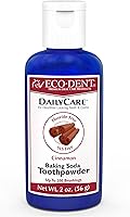 Eco-Dent DailyCare Cinnamon Baking Soda Toothpowder | Fluoride-Free SLS-Free Natural Toothpaste Alternative 2oz