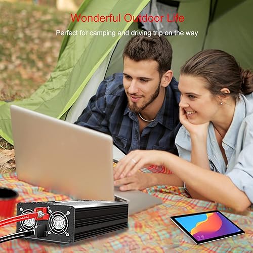 Miniatura 7 de Xijia Inversor de onda sinusoidal pura de 2000 W CC 48 V (potencia máxima 4000 W) RV convertidor 60 HZ con arranque suave para coche y camping (DC48