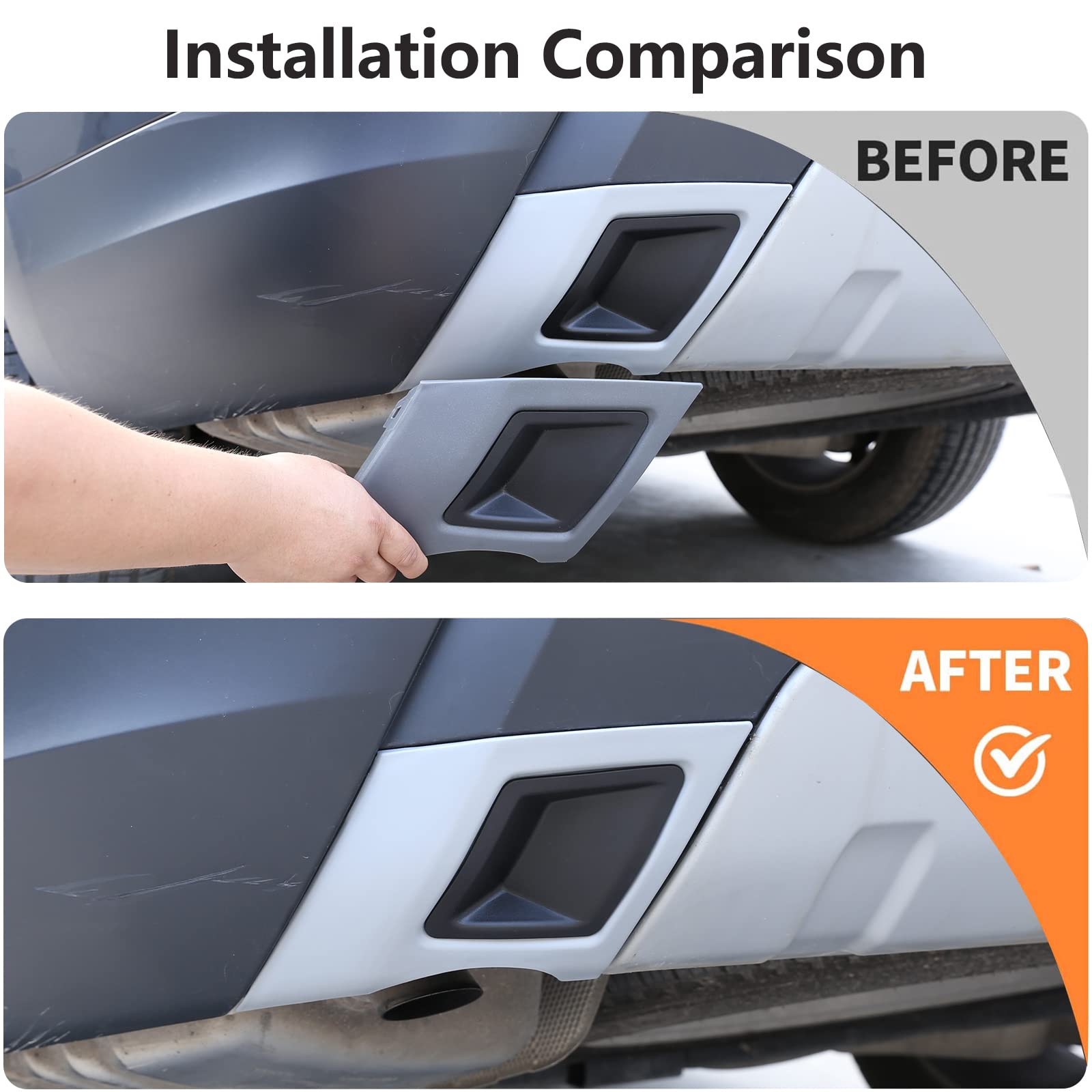 2x For Discovery 5 HSE Vision LR5 L462 ABS Plastic Exhaust Decoration Cover Trim Replacement Parts