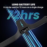 Vista 4 de Wellue Oxímetro de pulso de muñeca con recordatorio de audio. Monitor de oxígeno en sangre Bluetooth recargable para seguimiento continuo SPO2