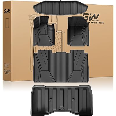 3W Floor Mats Set for Tesla Cybertruck 2023 2024 2025 2026, All Weather Protection Waterproof Frunk & Rear Cargo Liners, Gear Locker Mats Custom TPE Cargo Trunk Accessories Mats for Tesla, Black