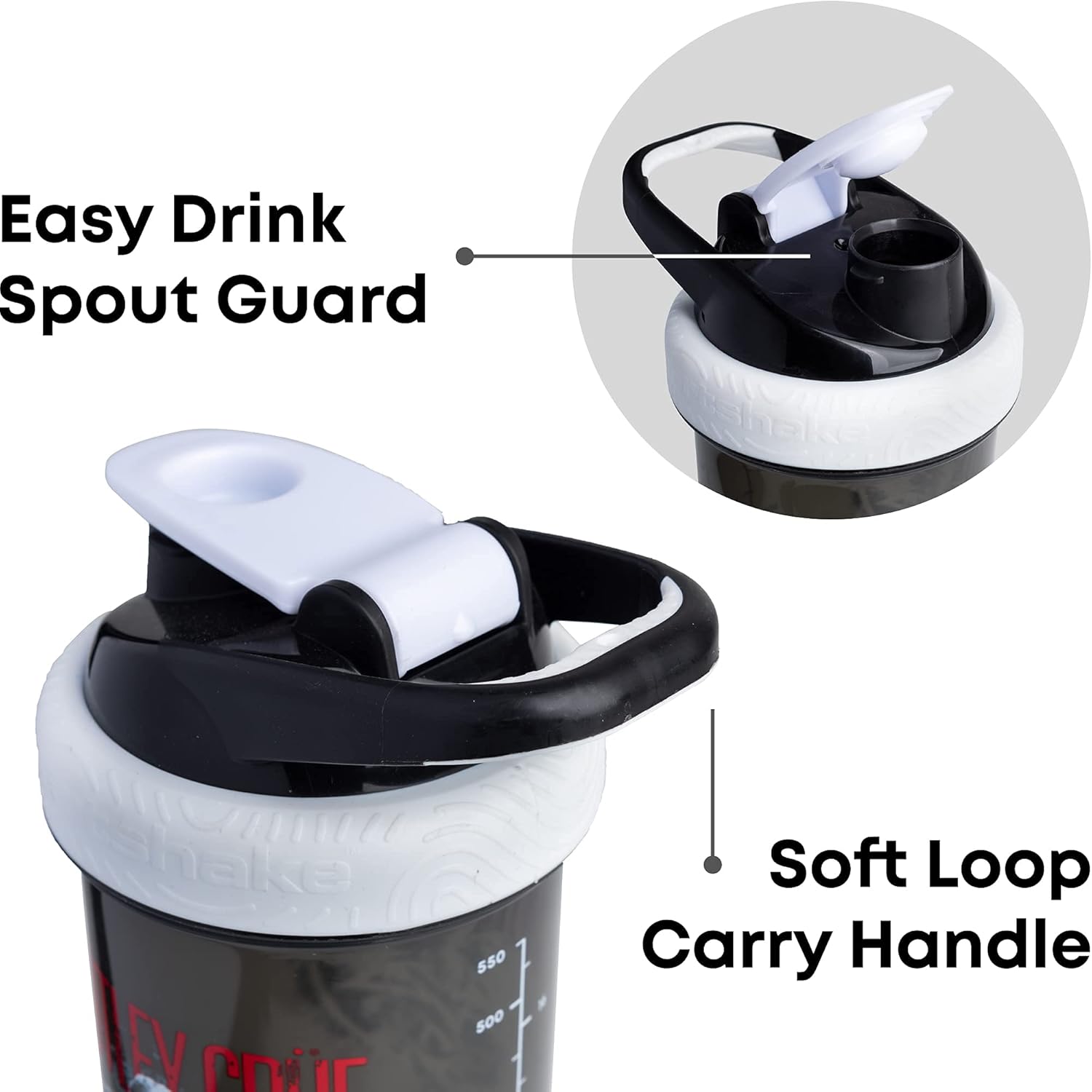 Smartshake Revive Motley Crue Protein Shaker Bottle With Storage 25 Oz – Smart Shaker Cups for Protein Shakes Powder Pre Workout for Protein Mixes, Rock Band Collection : Sports & Outdoors