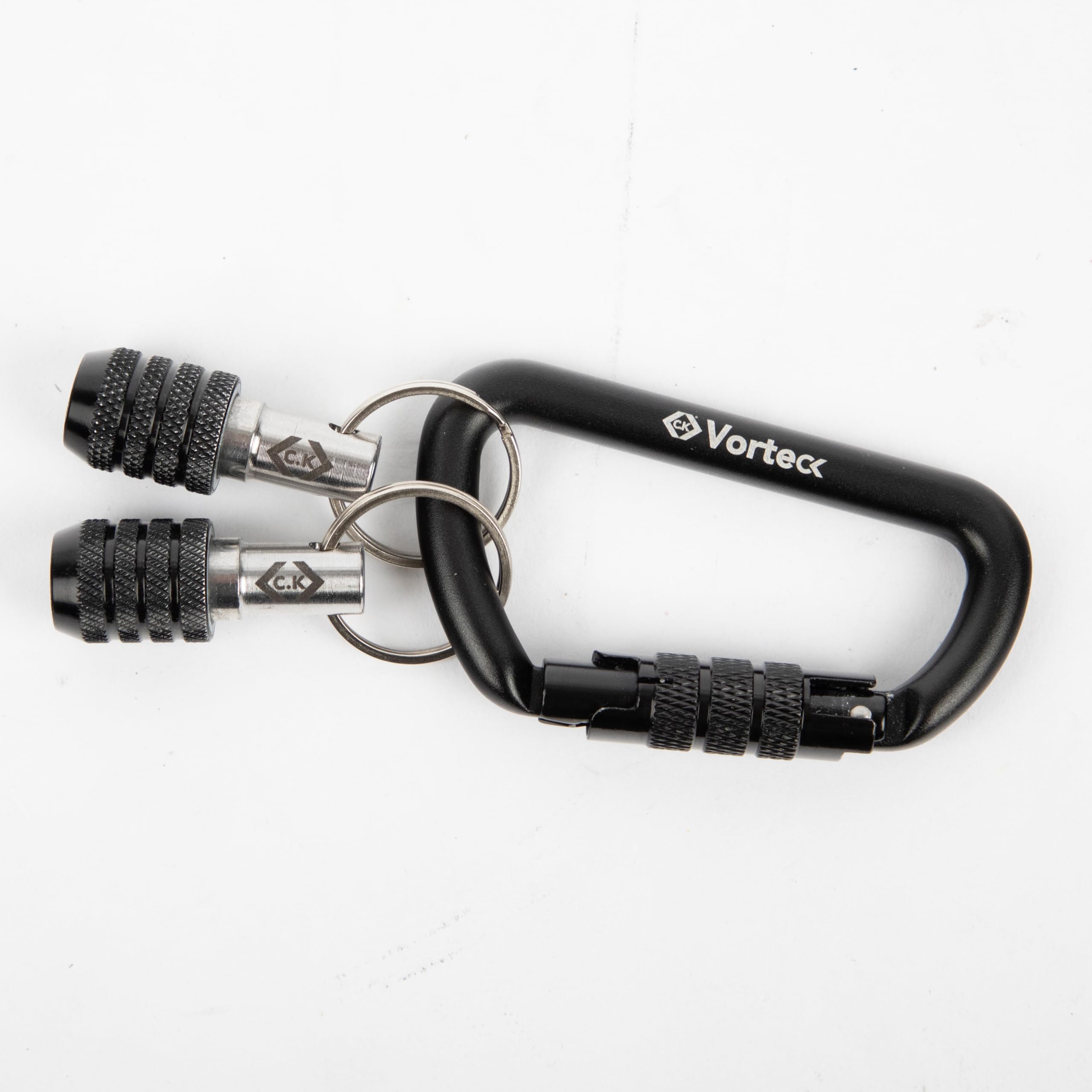 Vorteck 1/4" Quick Lock bit Holder Carabiner, Black
