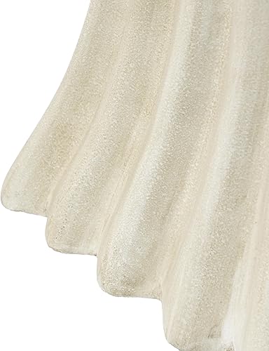 Miniatura 7 de SSLin - Mesa auxiliar ondulada de color marrón antiguo, mesa auxiliar de óxido de magnesio totalmente montada, para sala de estar, interior y