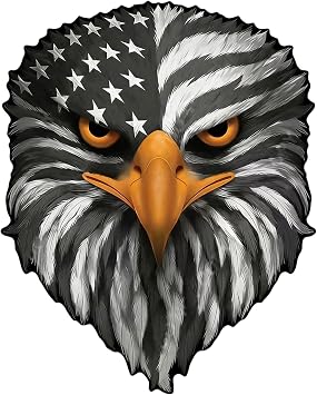 Patriotic High Reflective US Flag Bird Sticker, Style2 S