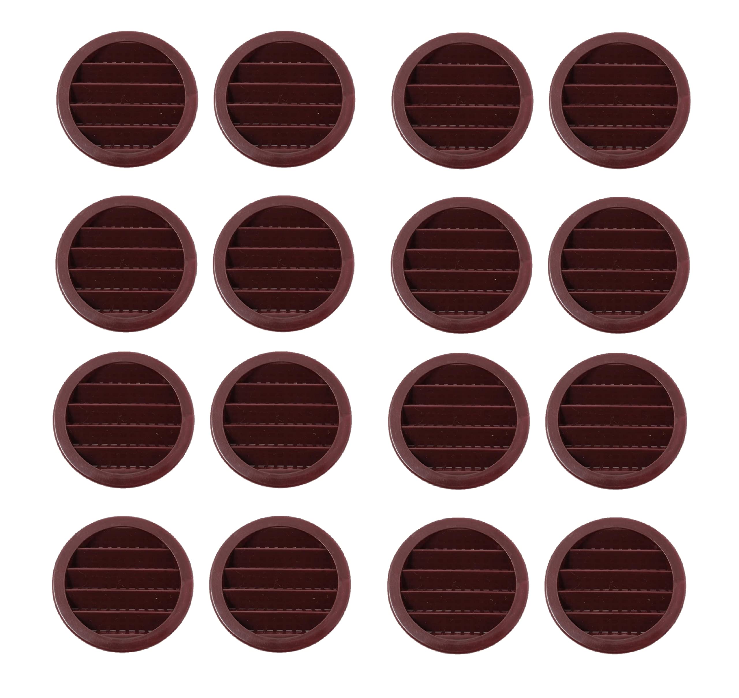 Photo 1 of JSP Manufacturing 3" Round Louver Soffit Vent (16pk, Brown)