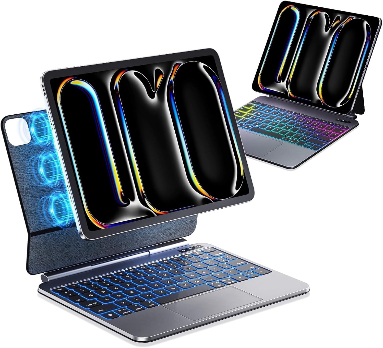 Photo 1 of AISHINE iPad Case with Keyboard Pro 13 inch (M4/M5),Precision Multi-Touch Trackpad Easy-Set Bluetooth Magnetic Keyboard Case Floating Stand (Pro 13 inch(M4/M5))