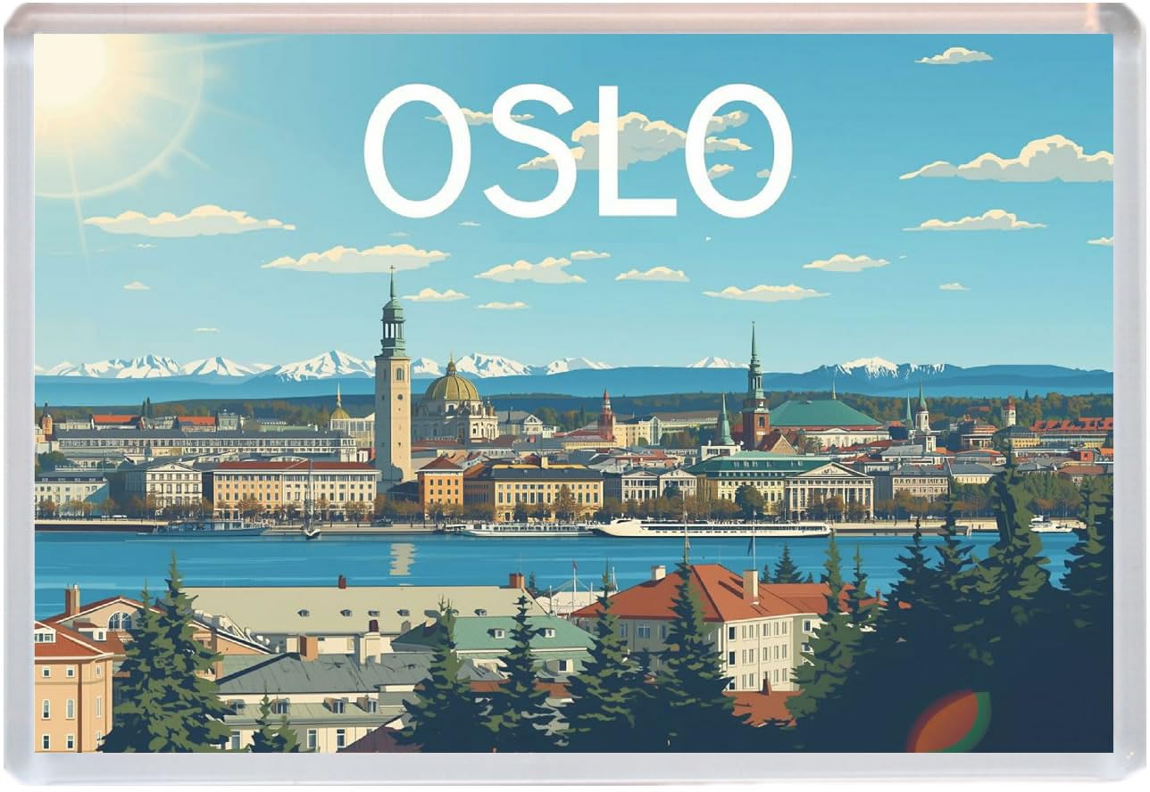 Oslo - Norway - Jumbo Artistic Fridge Magnet 96 x 67mm BBSFHM3232