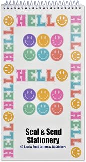 iscream Seal and Send 40 Sheet Stationery Note Card Pad with Seals - Hello :)
