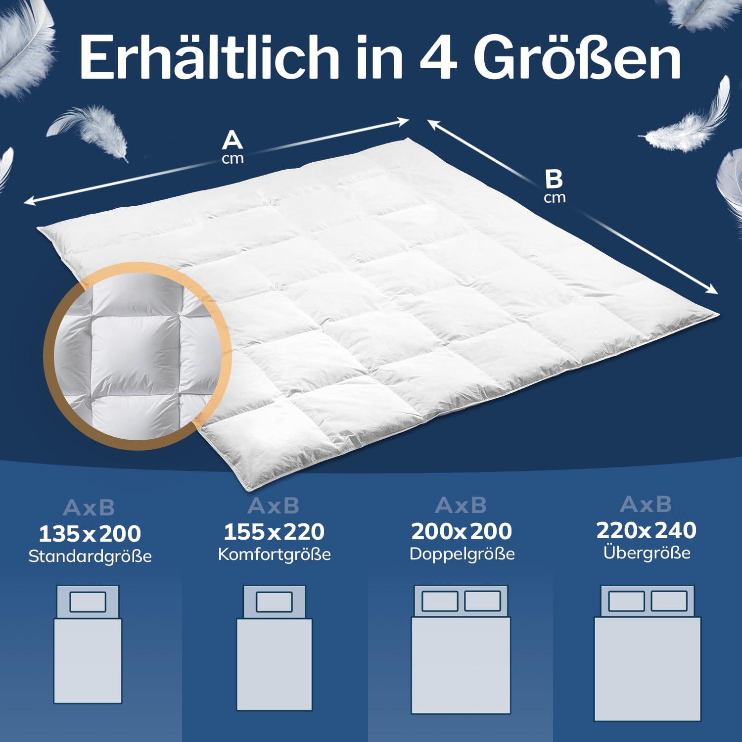 CALMONT - Daunendecke 135x200 als Praktische Ganzjahresdecke I Oeko-Tex | CALMONT - Daunendecke 135x200 als Praktische Ganzjahresdecke I Oeko-Tex