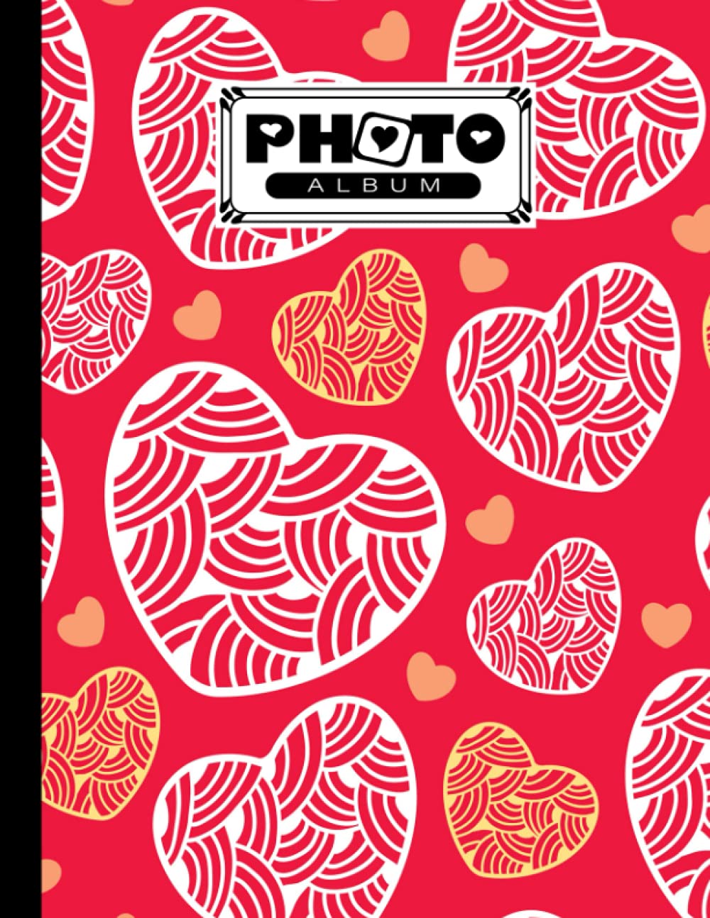 Photo Album: Hearts Album, Large Photo Albums with Writing Space Memo, Extra Large Capacity Picture Album, Family, Baby, Wedding, Travel Photo Book, 120 Pages, Size 8.5" x 11" by Ingelore Gabriel