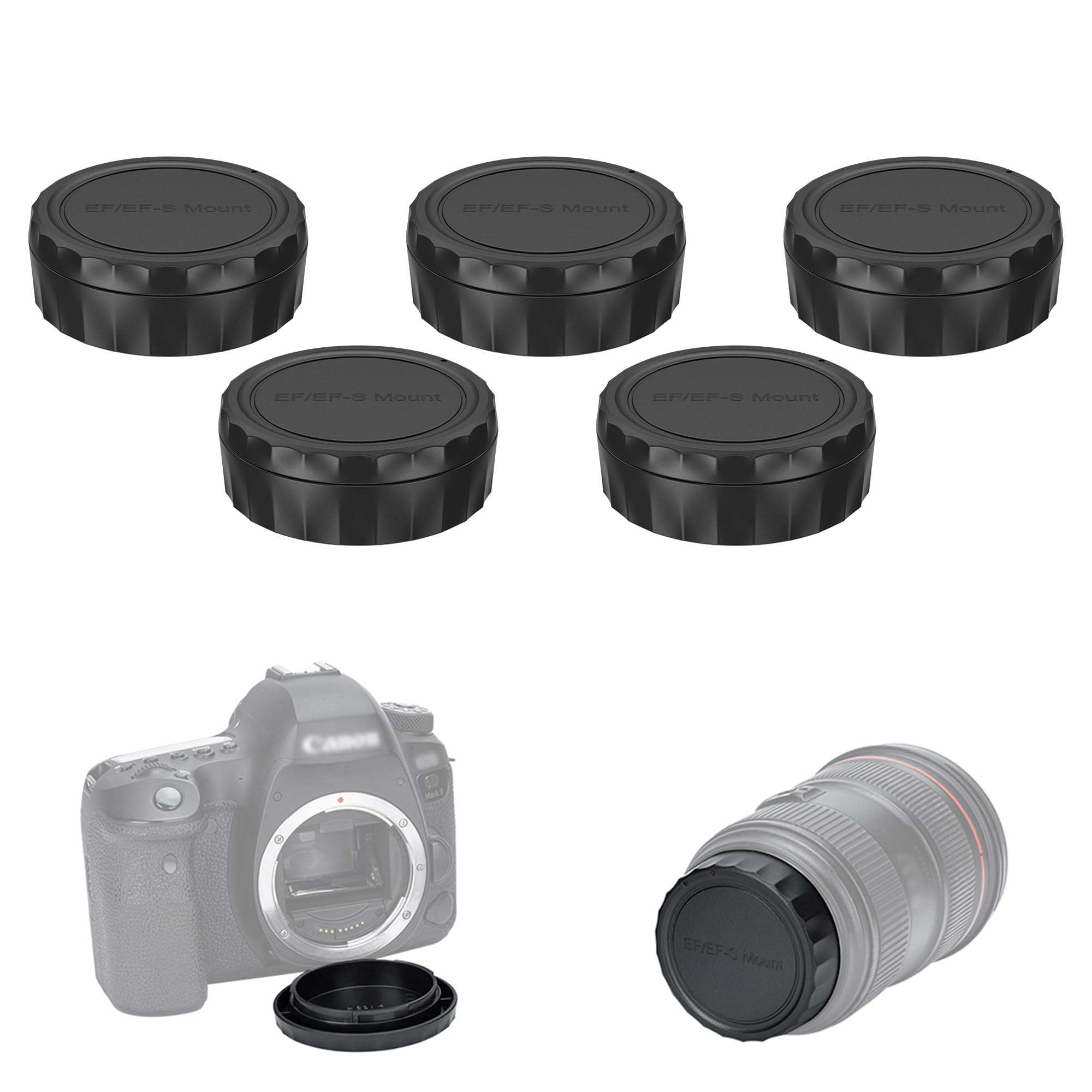 Amazon.com : JJC Body Cap & Rear Lens Cap Cover for Canon Ef Ef-S