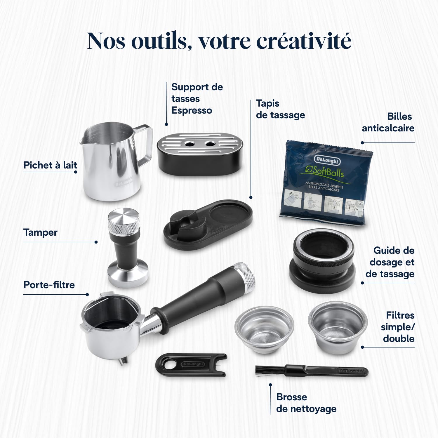 De'Longhi La Specialista Arte Evo EC9255.T Machine à Café en Grains Manuelle avec Fonction Cold Brew, Mousseur à Lait Manuel My Latte Art, Inclus Kit de Barista, Contrôle de Température, 1450W, Titane