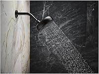 Vista 6 de Corla 2 bridas para brazo de ducha redondas de 2.5 pulgadas Placa de repuesto universal moderna (negro mate)