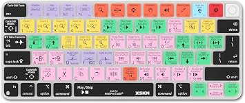 XSKN AVID Pro Tools Shortcuts Silicone Keyboard Cover Skin for Apple 2021 Released iMac Magic Keyboard with Touch ID A2449 with Lock Key A2450 Keyboard EU US Common Version