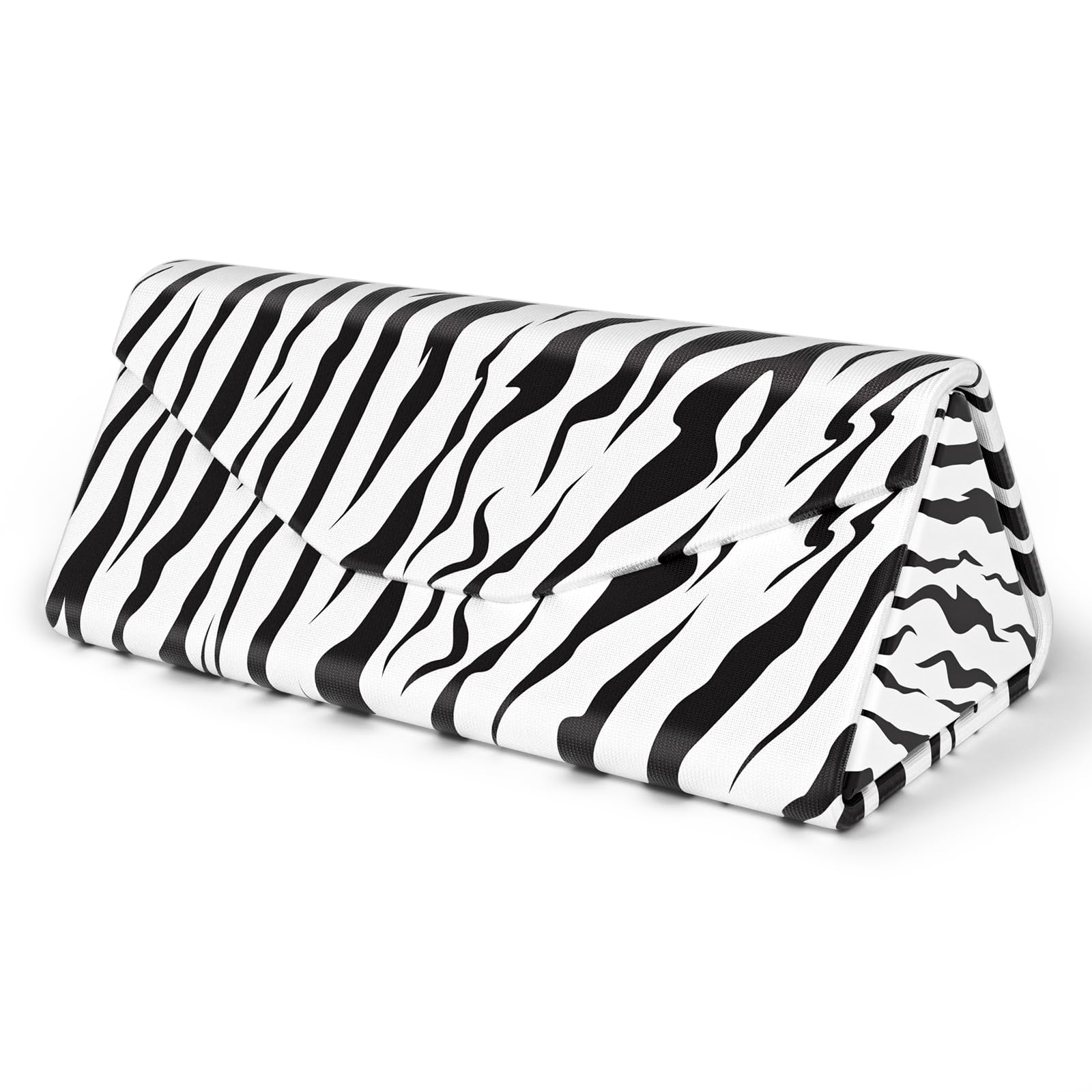 NPOOYI Sunglasses Case, Foldable Glasses Case, Magnetic PU Leather Hard Shell Folding Eyeglass Holder Box, Collapsible Unisex