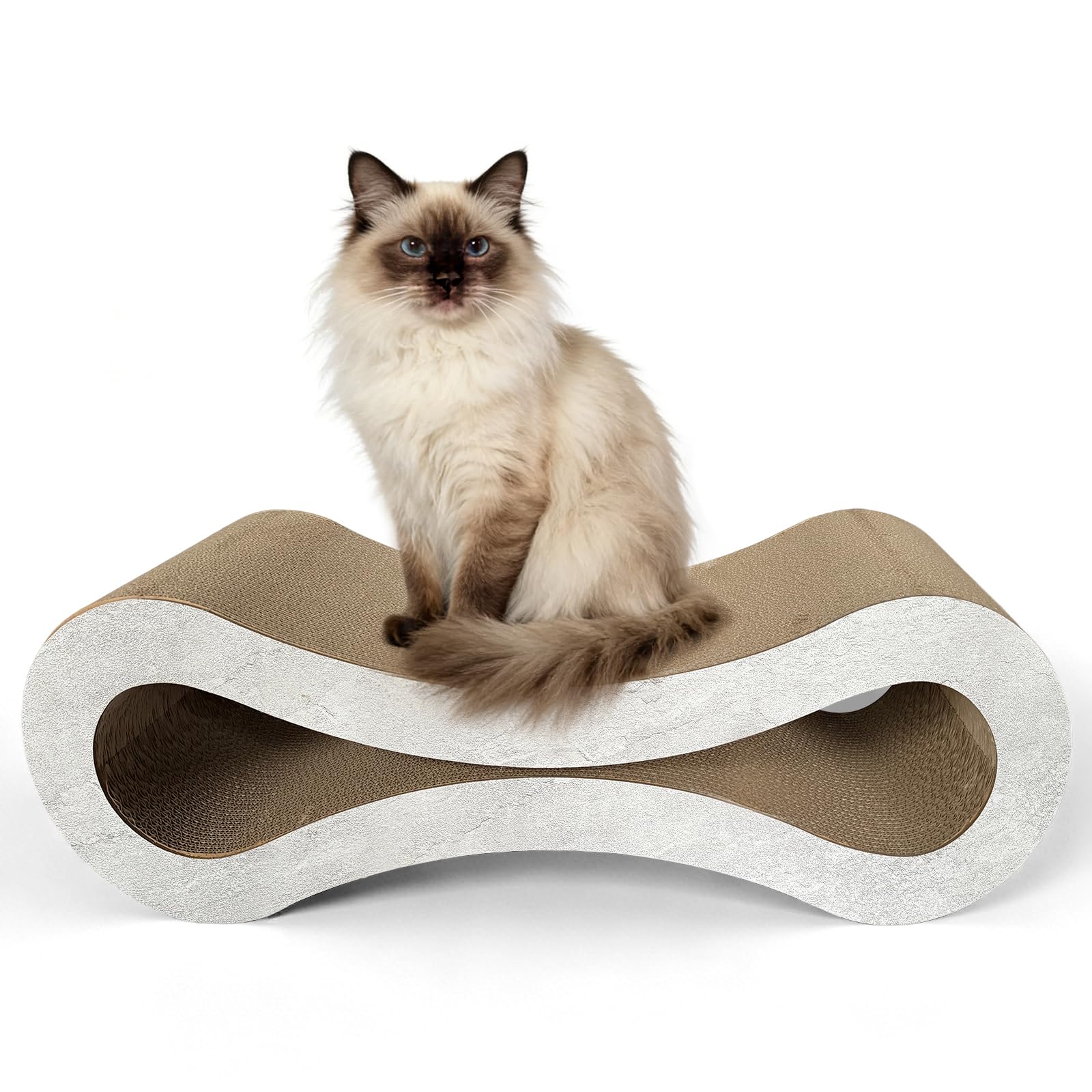 Grande tiragraffi per gatti, 86 x 26 x 26 cm, in cartone e design strutturale, resistente su entrambi i lati.