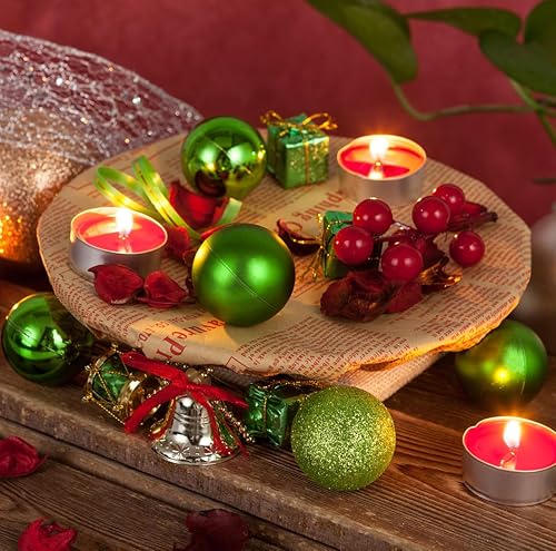 Miniatura 4 de AMS Mini adornos de bola de Navidad de 34 quilates, decoraciones de fiesta, inastillables, colgantes para decoración de árbol de Navidad (1.57