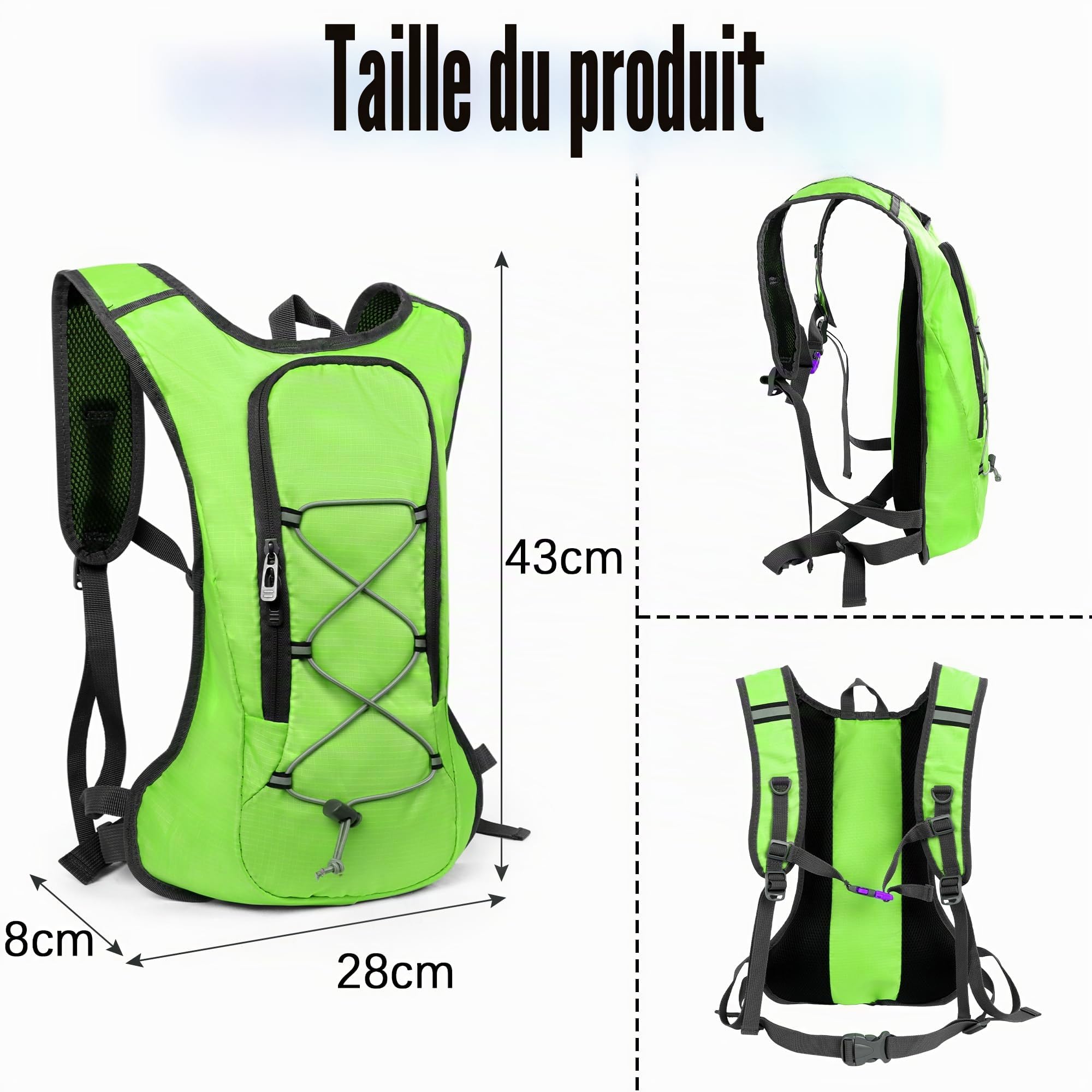 Sac à Dos de Vélo et Randonnée - Étanche pour Homme et Femme, VTT, Cyclisme, Camping, Course à Pied