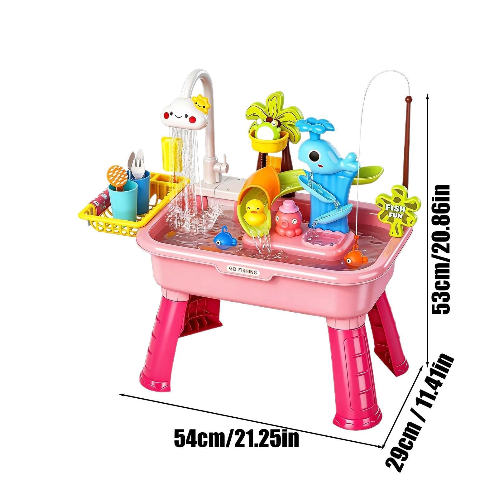 Giocattolo Per Bambini | Tavolo D'Acqua Elettrico A Batteria Con Rubinetto Divertente,Giocattoli Educativi,Per Bambini E Bambine Casa Giardino Asilo Scuola Materna E Scuola 'Infanzia