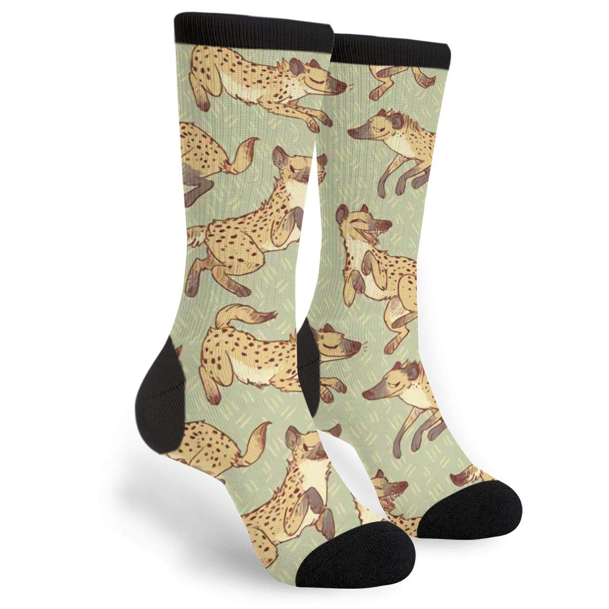 934 Women's Socks 107 Novelty Work Socks Hyena Patterns Men’s Socks Breathable Sports Socks Unisex For Men Trekking Runing 40Cm