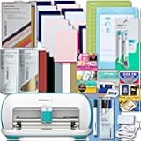 Joy Machine with Card Kit, Sampler Smart Vinyl Roll, Cutting Mats and Tool Set Bundle - Compact Tool for DIY Craft Projects and Decals, Beginner Craft Cutting Machine with Starting Materials