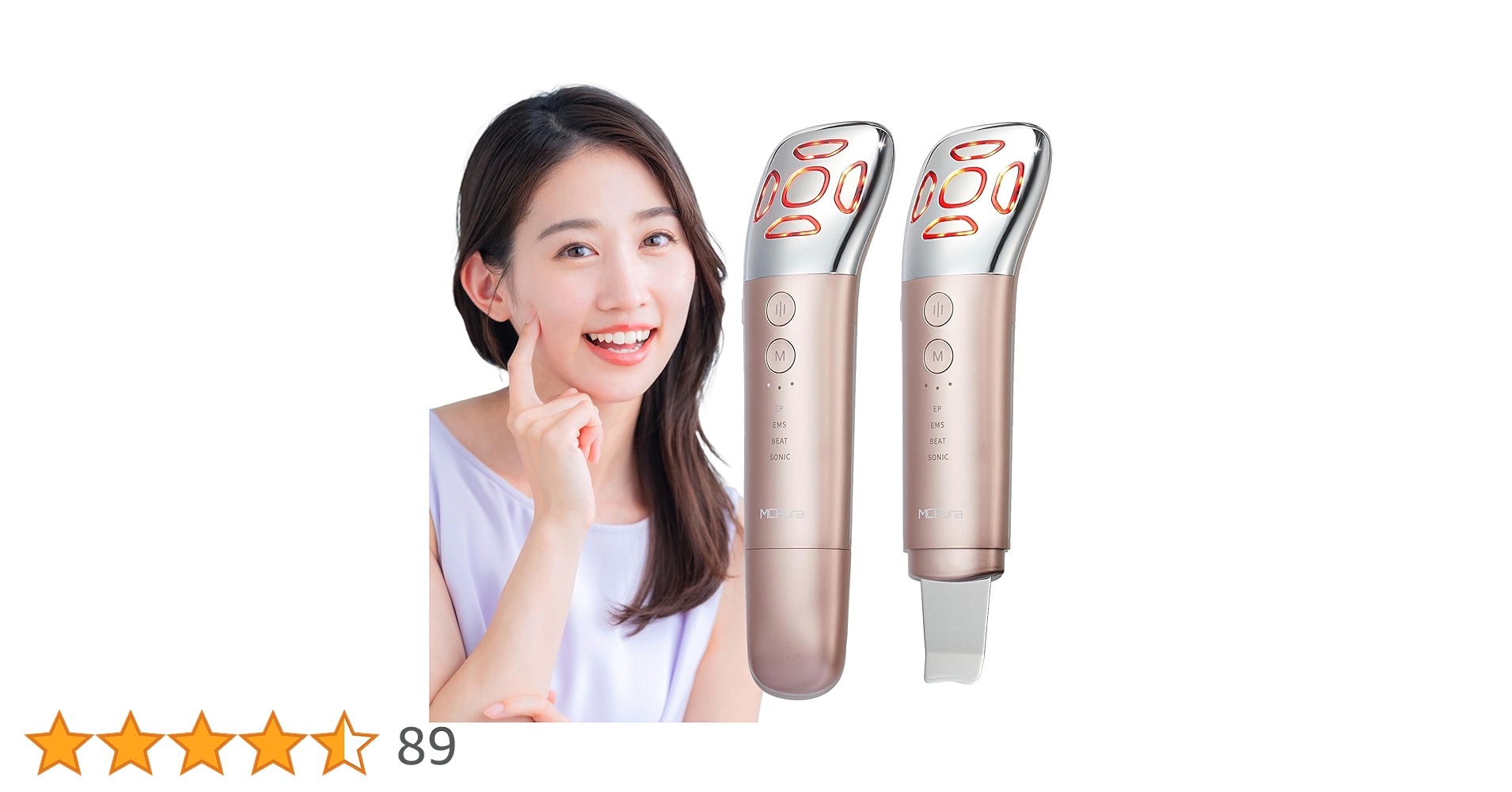 Amazon.co.jp: MCAura【国内正規品】美顔器 1台4モード12役 EMS