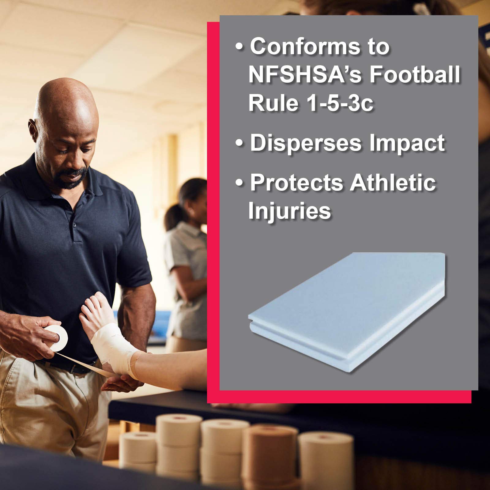 Cramer High & Low Density Foam, Custom Padding for Cast Covers, Building Insoles, Orthotics, Hip Pointer Protection, Thigh & Shin Bruises for Floor Injuries, High Density Foam Pack of 6