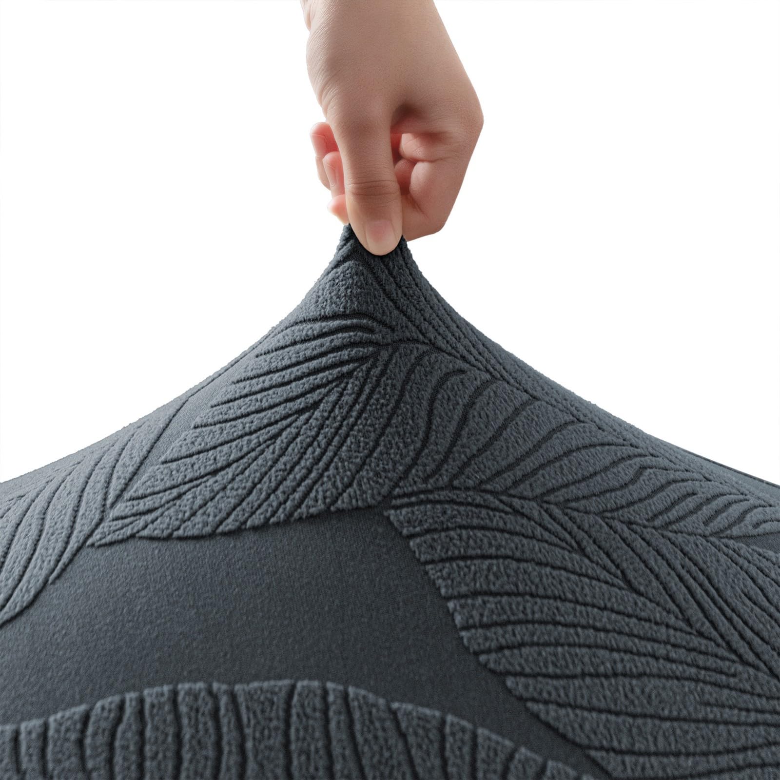 Stretch-Sitzbezüge für Esszimmerstühle 2/4/6er-Set,Jacquard-Sitzbezüge für Küchen-und Esszimmerstühle,Abnehmbare und Waschbare Stuhlhussen(Beige,6Pcs)